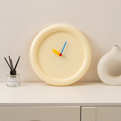 New Wall Mounted Clock, Creamy Style Home Decoration, Desktop Silent Wall Clock, Wall Decor Items
