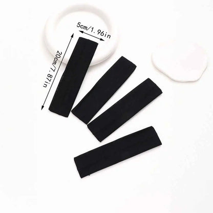6pcs Basic Solid Color Sports Yoga Headband – Sweat Absorbing Elastic Hair Bands for Men and Women