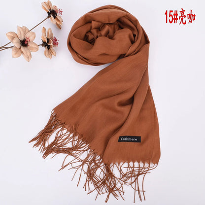 Autumn and Winter Solid Color Scarf for Men and Women