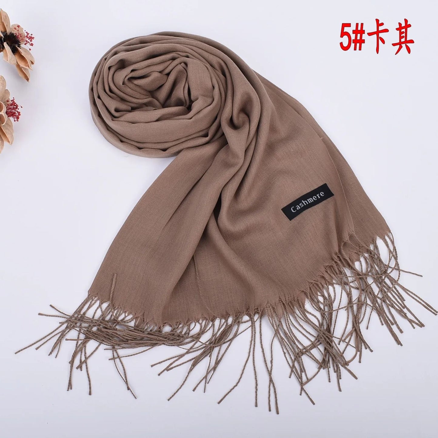 Autumn and Winter Solid Color Scarf for Men and Women