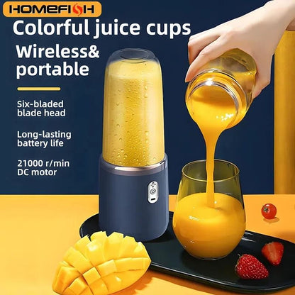 Portable Juicer Blender 400ml USB Rechargeable Smoothie Maker for Fruits and Vegetables
