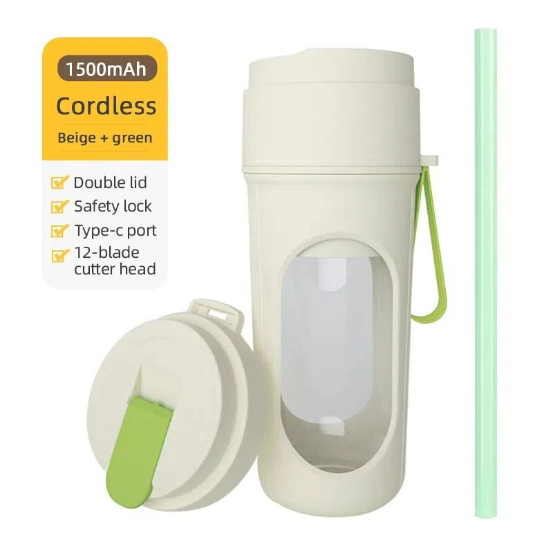 Portable Juicer Blender 400ml USB Rechargeable Smoothie Maker for Fruits and Vegetables