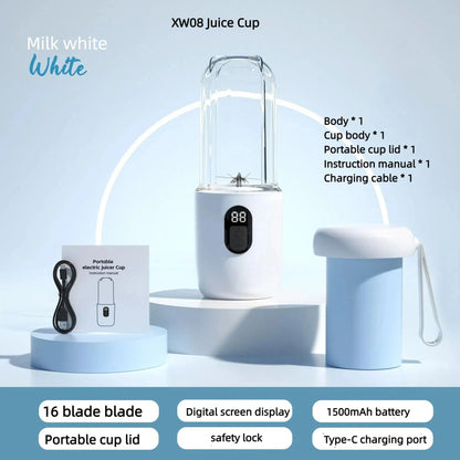 Portable Juicer Blender 400ml USB Rechargeable Smoothie Maker for Fruits and Vegetables