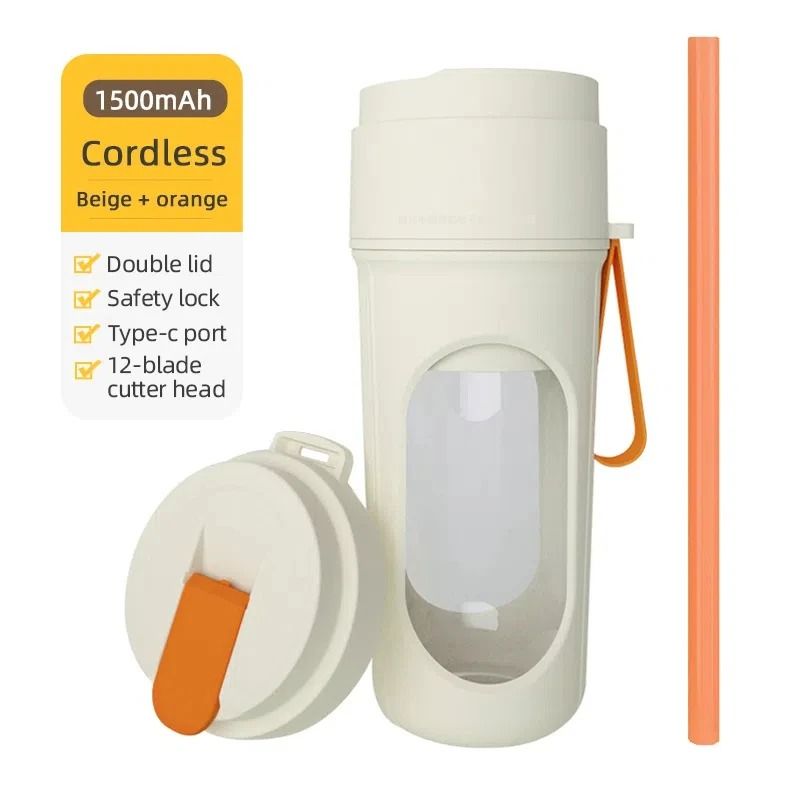 Portable Juicer Blender 400ml USB Rechargeable Smoothie Maker for Fruits and Vegetables