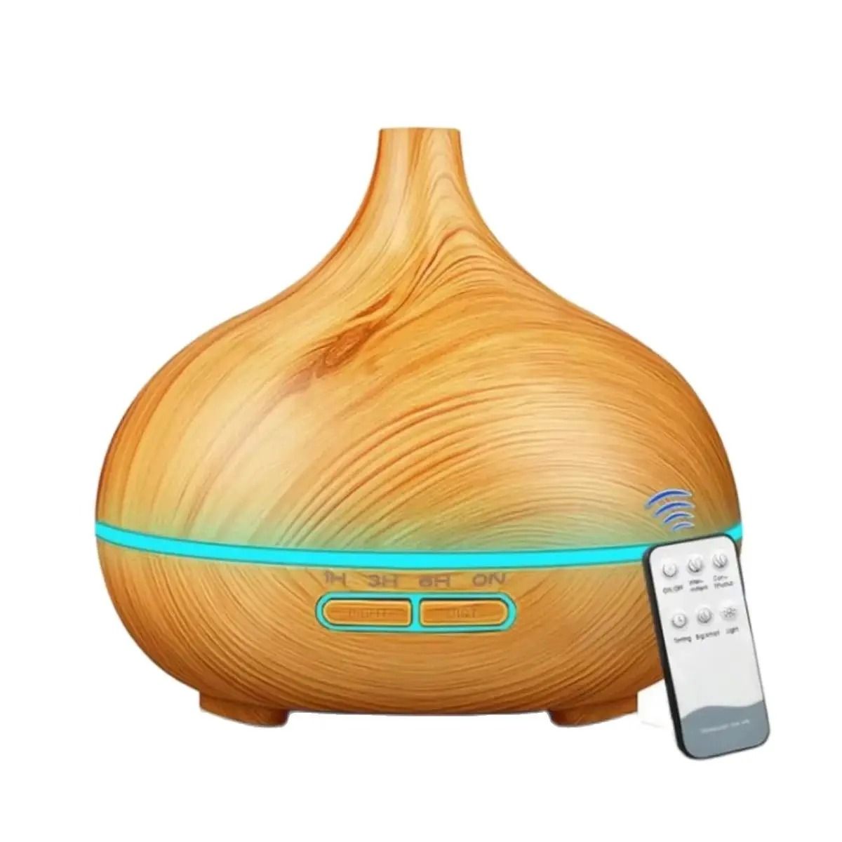 500ml Wood Grain Ultrasonic Aroma Diffuser with Remote Control and 7 LED Lights