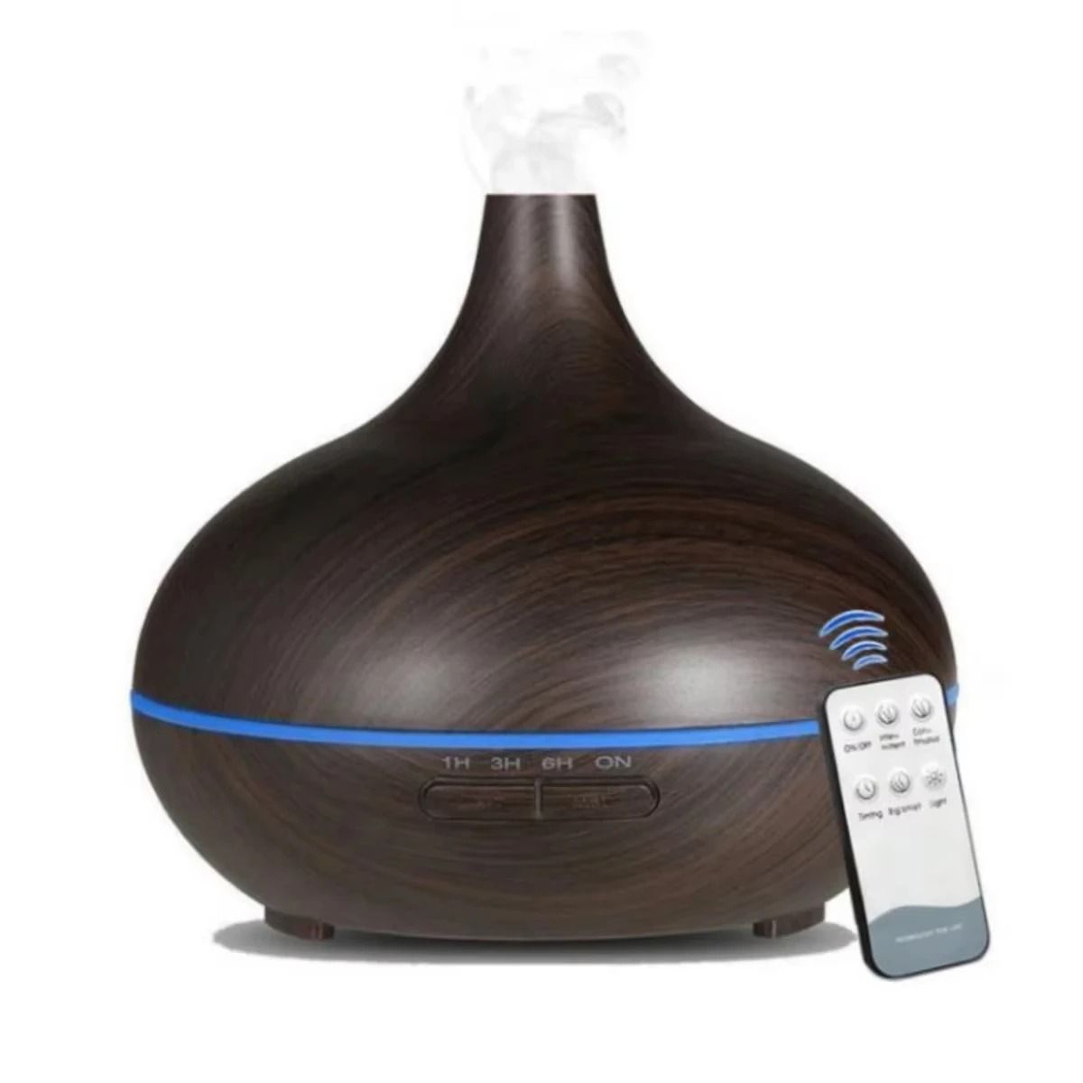 500ml Wood Grain Ultrasonic Aroma Diffuser with Remote Control and 7 LED Lights