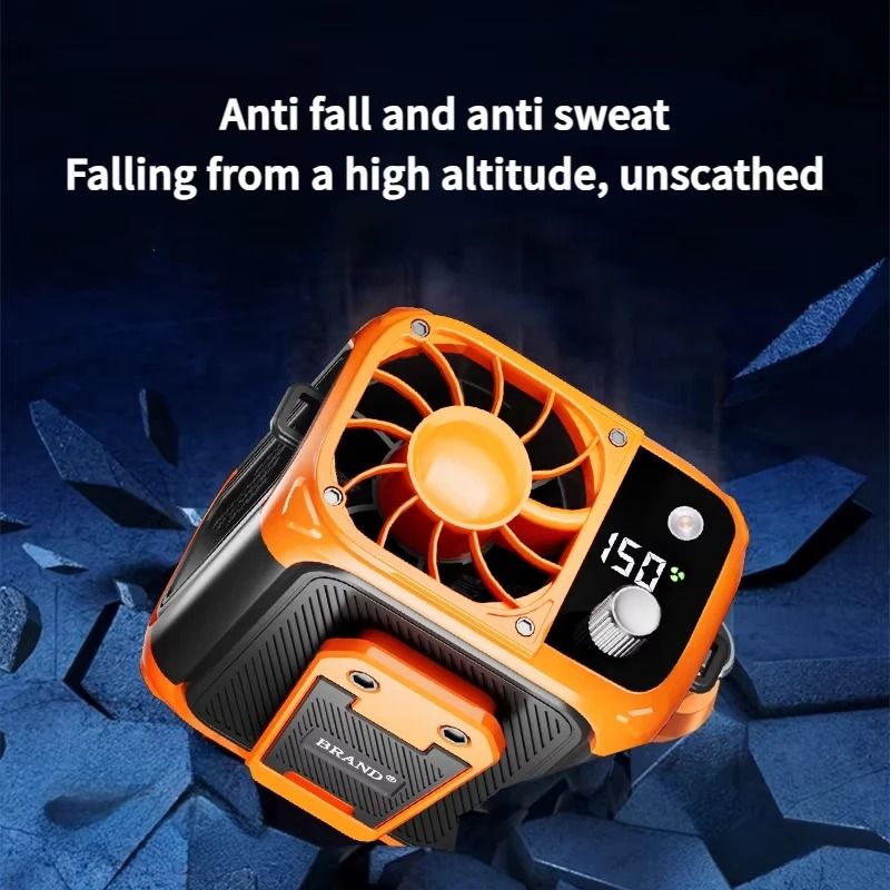 Mini High-Speed Waist Fan – Bladeless USB Hanging Fan with Power Bank and LED Display