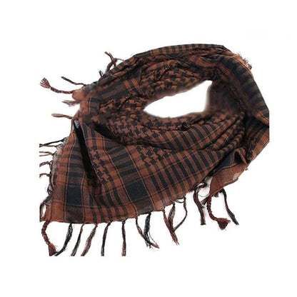 Lightweight Tactical Plaid Scarf – Unisex Military-Style Scarf for Outdoor Warmth and Protection