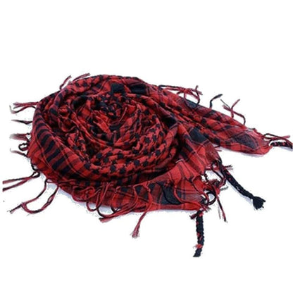 Lightweight Tactical Plaid Scarf – Unisex Military-Style Scarf for Outdoor Warmth and Protection