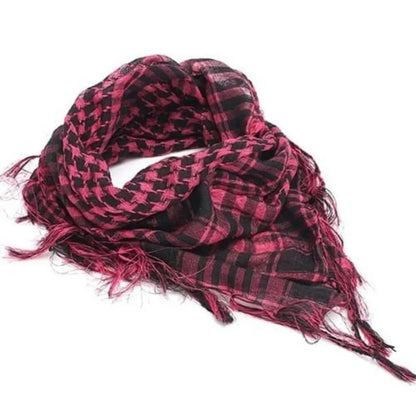 Lightweight Tactical Plaid Scarf – Unisex Military-Style Scarf for Outdoor Warmth and Protection