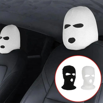 Funny Ski Mask Car Seat Headrest Cover Full Face Design