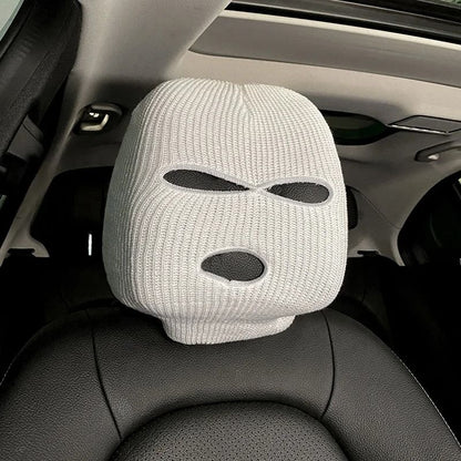 Funny Ski Mask Car Seat Headrest Cover Full Face Design