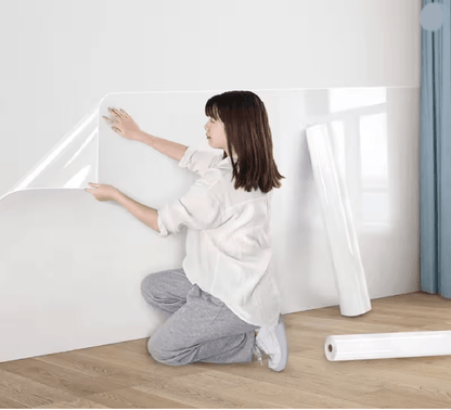 Transparent Wall Protection Film – Reusable Waterproof Static Cling Shield