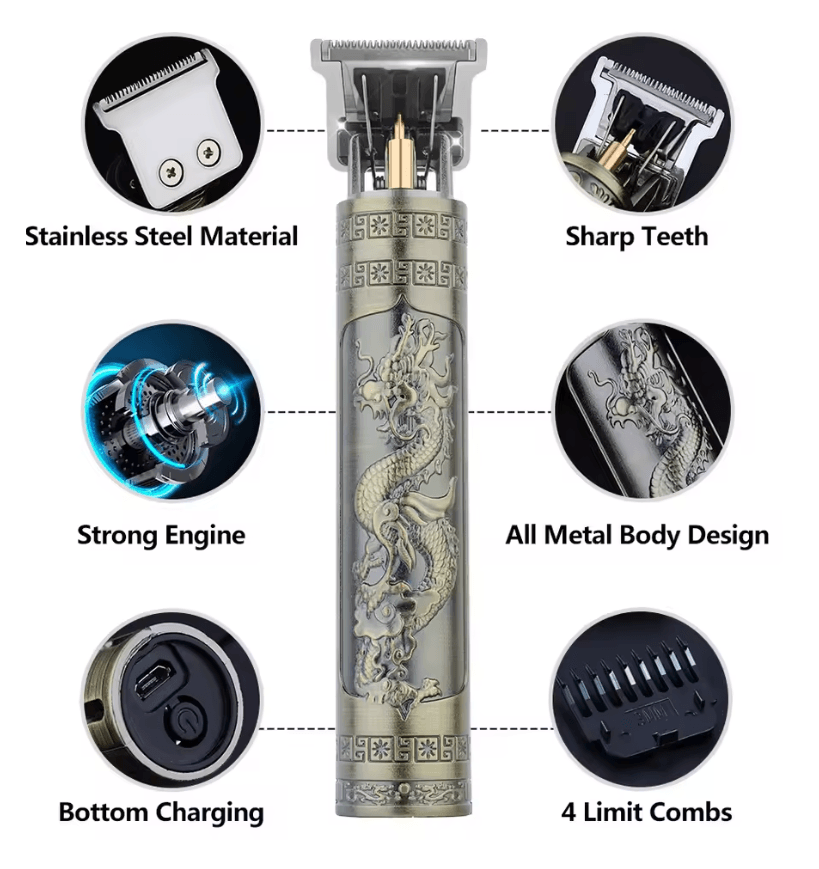 RetroTrim T9 Professional Electric Hair Clipper for Men