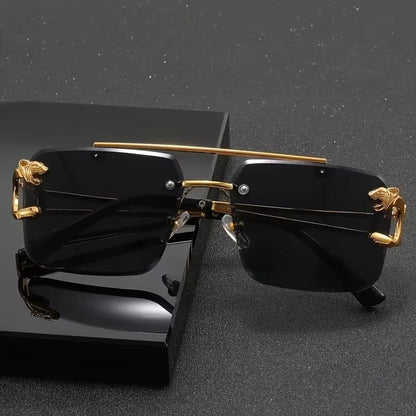 Golden Edge Frameless Luxury Sunglasses Anti Glare UV Protection Unisex Shades