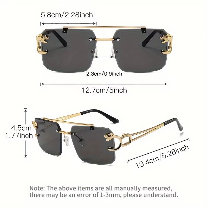 Golden Edge Frameless Luxury Sunglasses Anti Glare UV Protection Unisex Shades