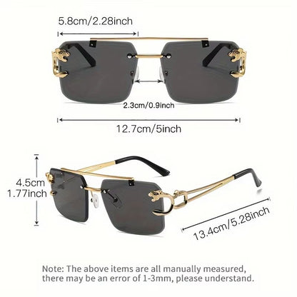 Golden Edge Frameless Luxury Sunglasses Anti Glare UV Protection Unisex Shades