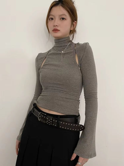Edge-Rivet Tie-In Belt – Black Studded Fashion Belt for Women & Jeans