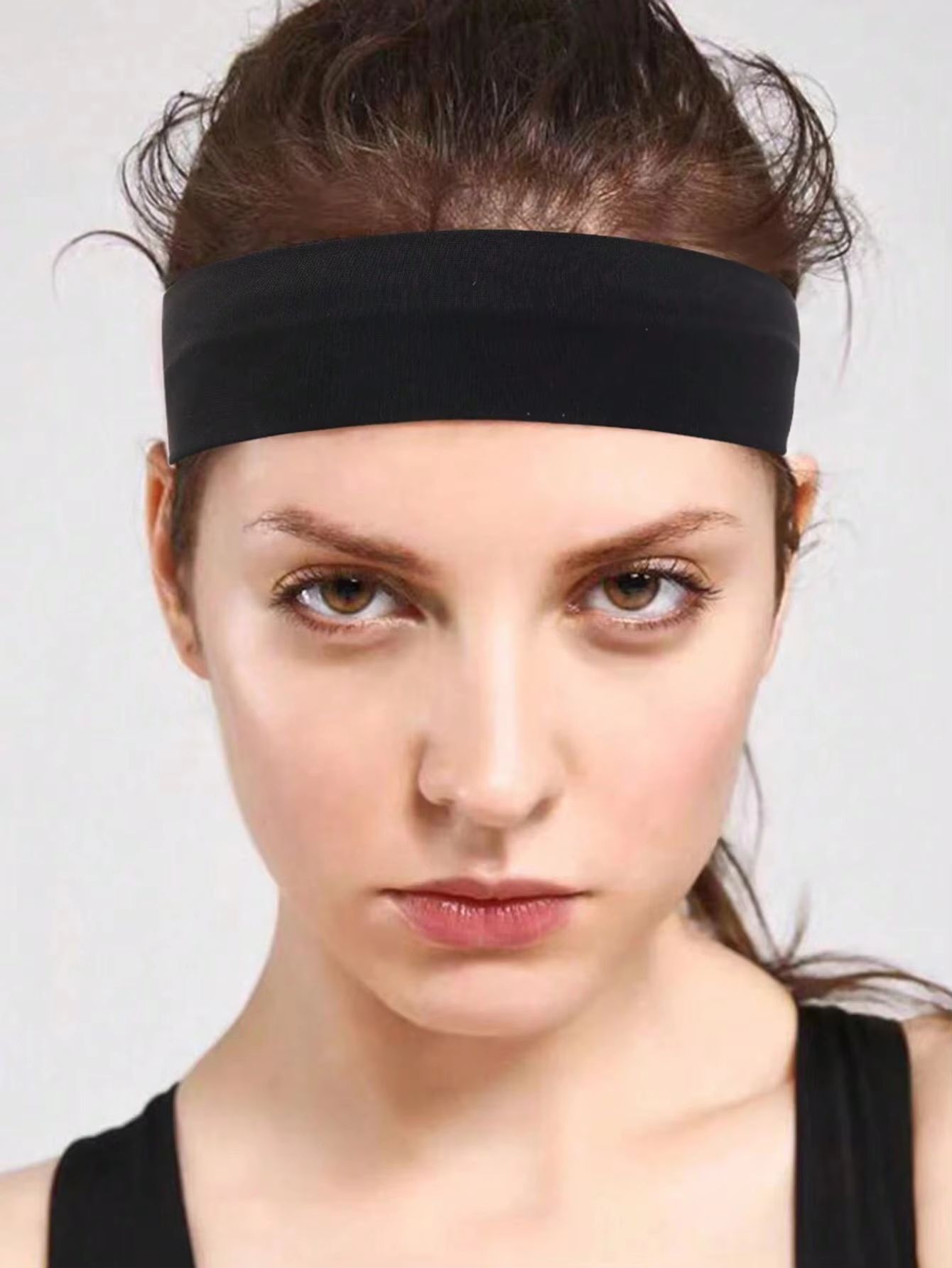 FlexFit Leopard-Print & Solid Headband Set – 6-Piece Sweat-Absorbing Headbands for Unisex Sports & Leisure