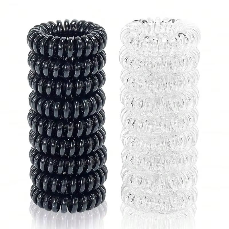 CoilFlex 18-Pack No-Crease Hair Ties – Multi-Color Waterproof Spiral Hair Bands