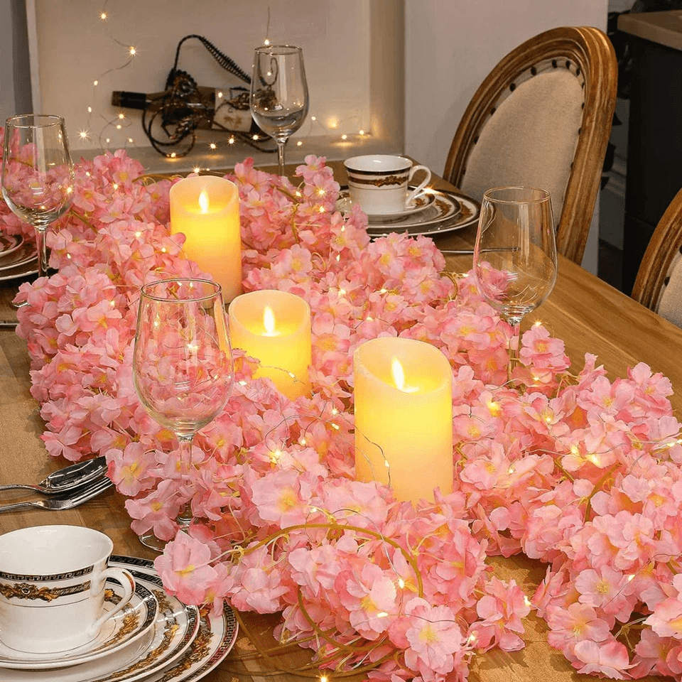 BloomGlow Cherry Blossom Fairy String Lights for Bedroom and Event Decor