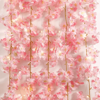 BloomGlow Cherry Blossom Fairy String Lights for Bedroom and Event Decor