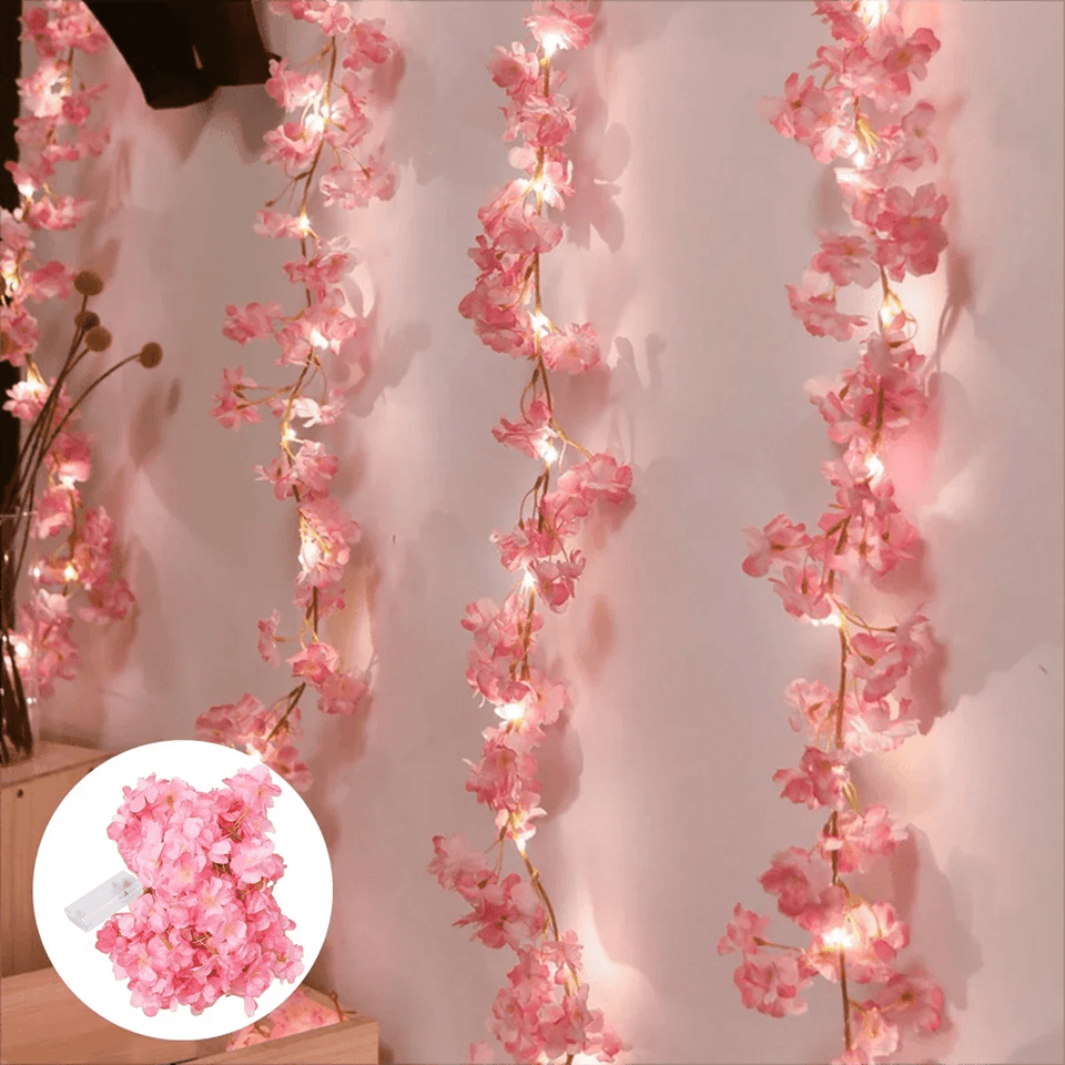 BloomGlow Cherry Blossom Fairy String Lights for Bedroom and Event Decor