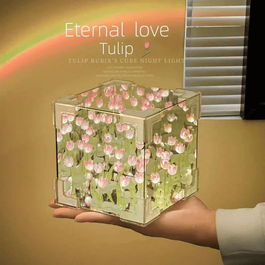 LumiTulip DIY Flower Cube Night Light Kit for Handmade Room Decor