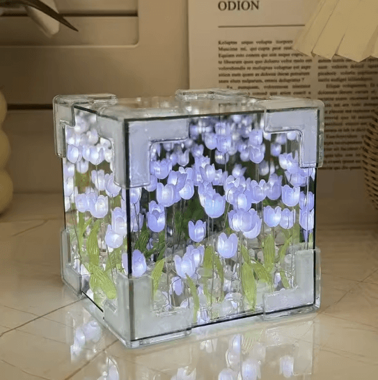LumiTulip DIY Flower Cube Night Light Kit for Handmade Room Decor