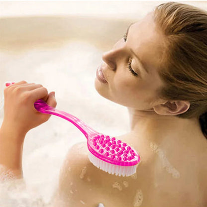 Back Shower Brushes With Handle, Long Handle Soft Bath Body Brush, Exfoliating Scrub Skin Massager