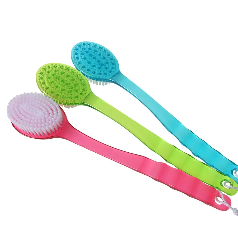 Back Shower Brushes With Handle, Long Handle Soft Bath Body Brush, Exfoliating Scrub Skin Massager