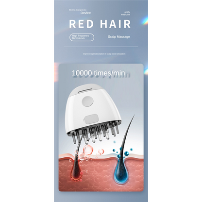 Vibrating Scalp, Comb For Hair Growth, Applicator Liquid, Serum Oil, Nourish Mini Scalp Medicine, Comb White 1Set