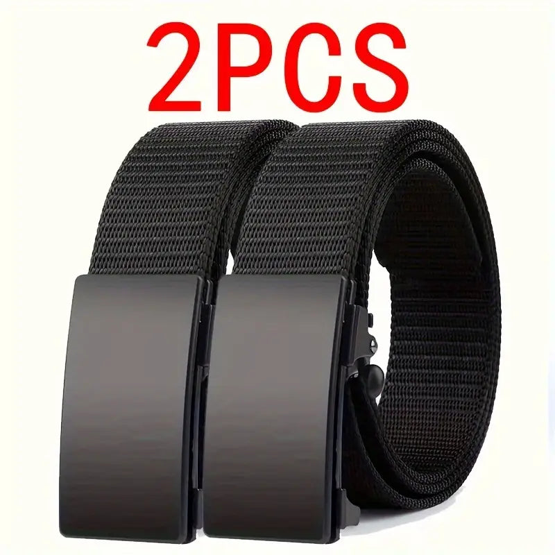 Outdoor Men's Belt, Quick Release Toothless Belt, Sports Belt, Automatic Buckle, Black Quality Belt