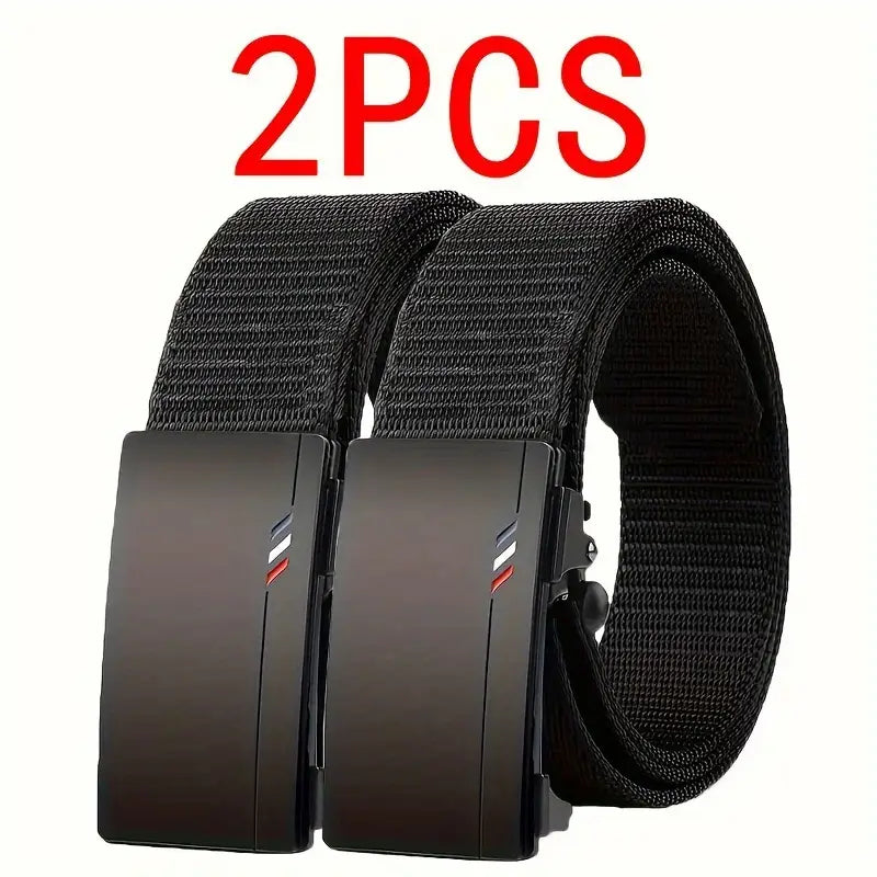 Outdoor Men's Belt, Quick Release Toothless Belt, Sports Belt, Automatic Buckle, Black Quality Belt
