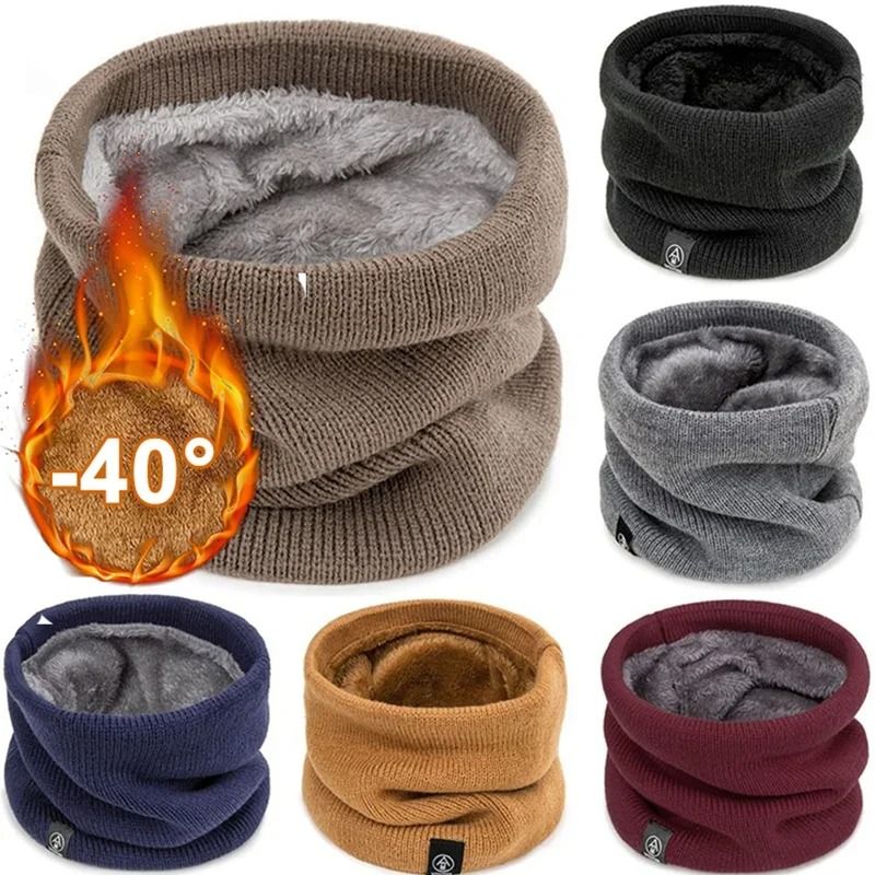 Soft Knitted Neck Warmer Winter Scarf for Men and Women