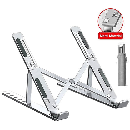 Adjustable Laptop Stand, Portable Notebook Holder, Cooling Bracket, Fold able Non-slip Laptop Riser