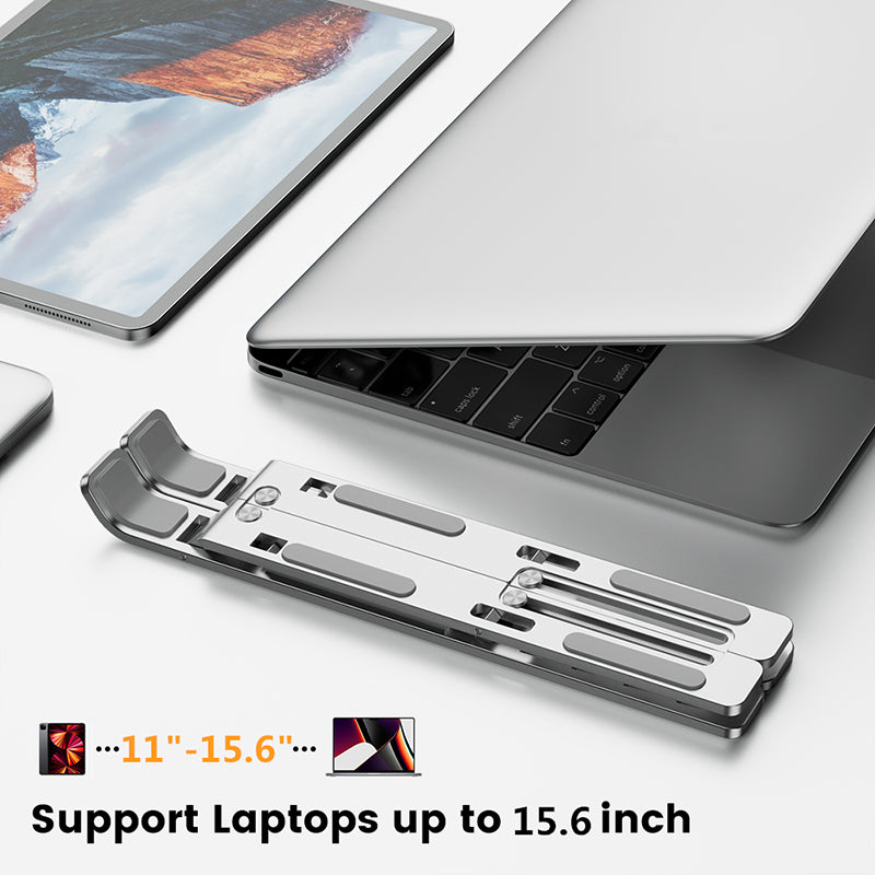 Adjustable Laptop Stand, Portable Notebook Holder, Cooling Bracket, Fold able Non-slip Laptop Riser