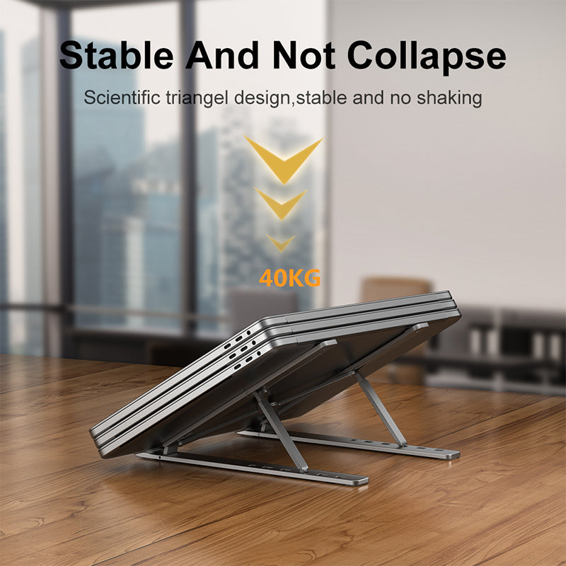 Adjustable Laptop Stand, Portable Notebook Holder, Cooling Bracket, Fold able Non-slip Laptop Riser