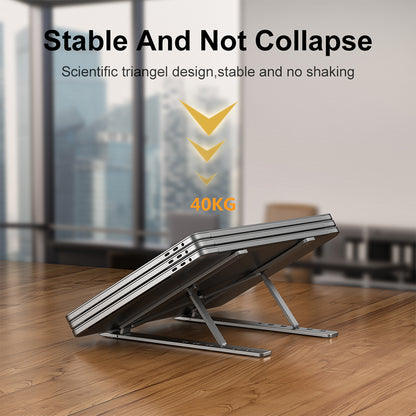 Adjustable Laptop Stand, Portable Notebook Holder, Cooling Bracket, Fold able Non-slip Laptop Riser
