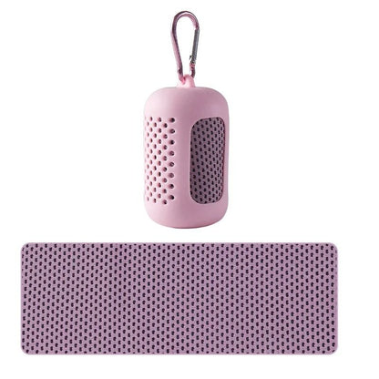 Portable Cooling Towel with Silicone Case for Sports and Outdoor Activities