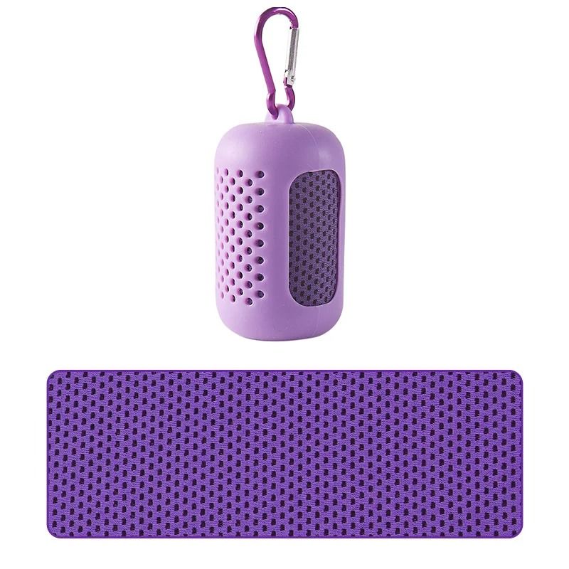 Portable Cooling Towel with Silicone Case for Sports and Outdoor Activities