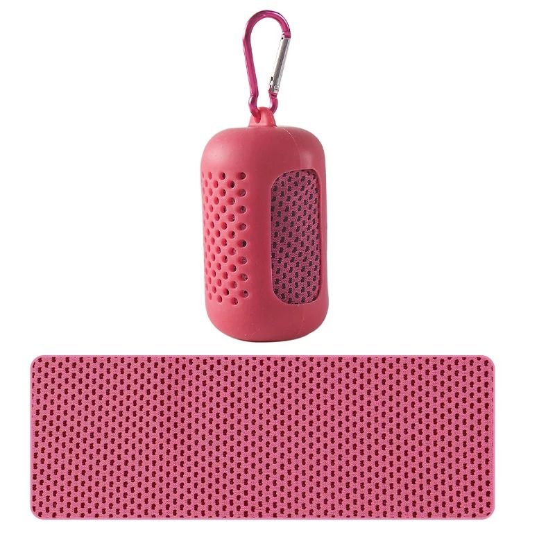 Portable Cooling Towel with Silicone Case for Sports and Outdoor Activities