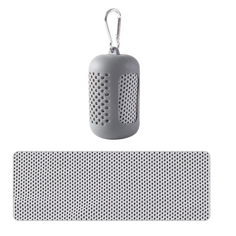 Portable Cooling Towel with Silicone Case for Sports and Outdoor Activities