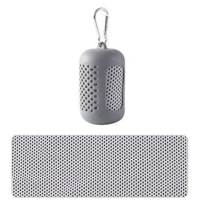 Portable Cooling Towel with Silicone Case for Sports and Outdoor Activities