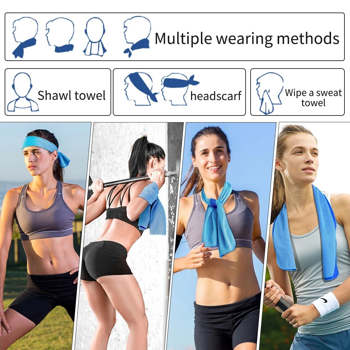 Portable Cooling Towel with Silicone Case for Sports and Outdoor Activities