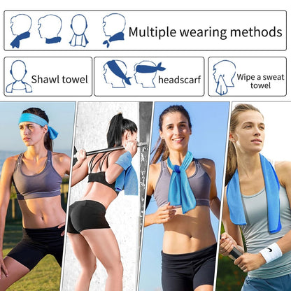 Portable Cooling Towel with Silicone Case for Sports and Outdoor Activities