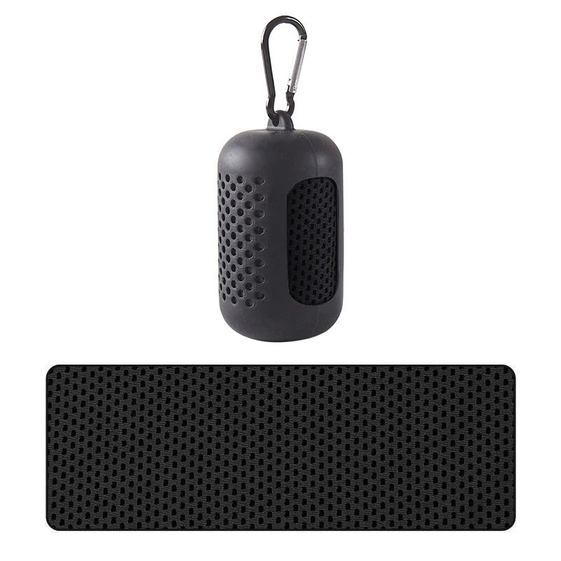 Portable Cooling Towel with Silicone Case for Sports and Outdoor Activities