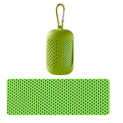 Portable Cooling Towel with Silicone Case for Sports and Outdoor Activities