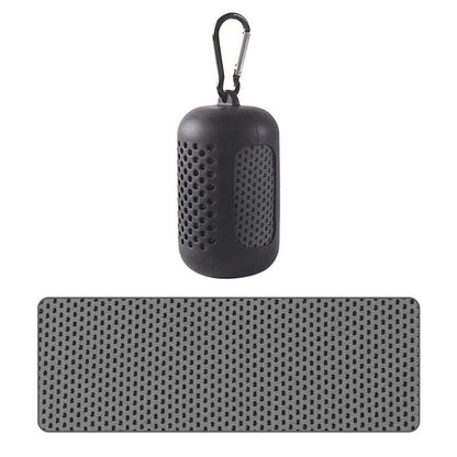 Portable Cooling Towel with Silicone Case for Sports and Outdoor Activities