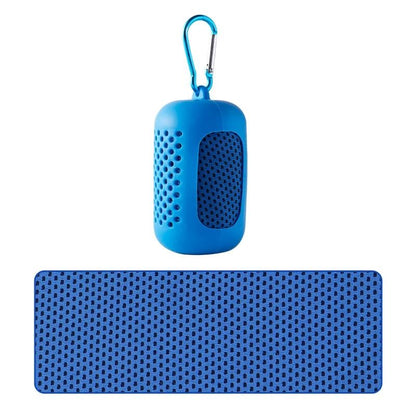 Portable Cooling Towel with Silicone Case for Sports and Outdoor Activities